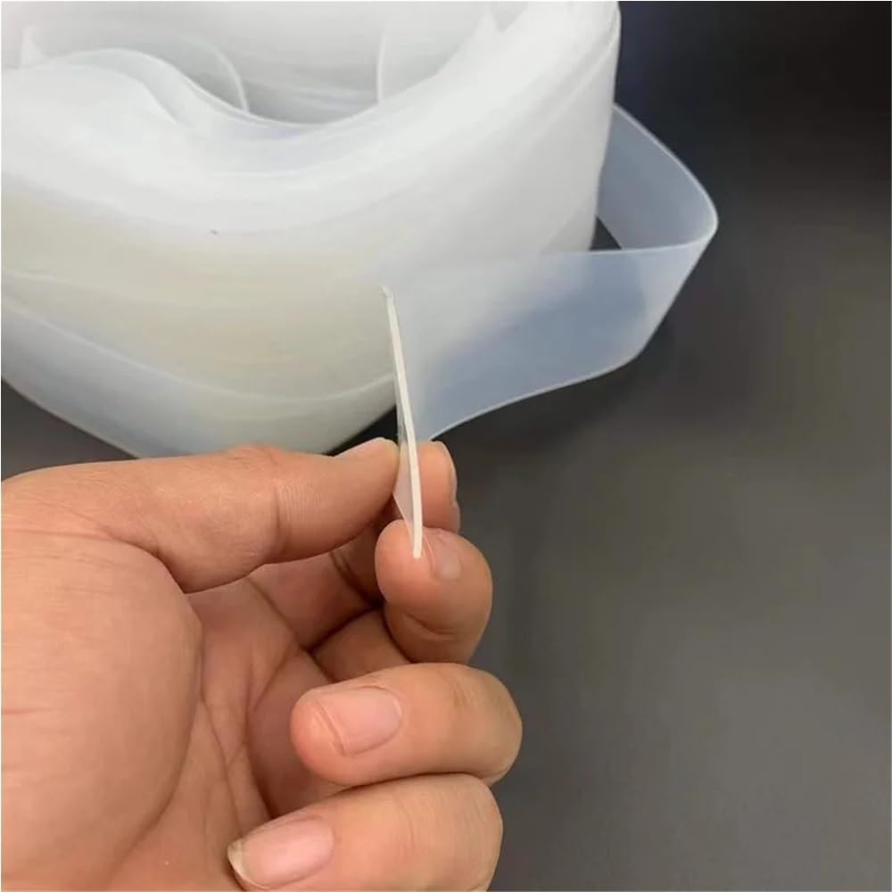 Dichtungsstreifen aus Silikon, 1 m, solide, temperaturbeständige Gummi-Flachstreifen (0,5 x 7 mm)
