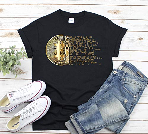 image for Kiss Cervical Bitcoin Cotton Shirt, Bitcoin Digital Currency T-Shirt, 