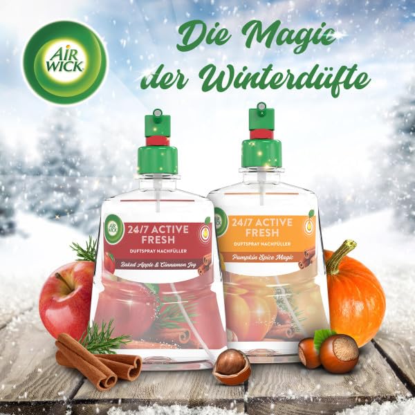 Air Wick Active Fresh – Aeorosolfreier, automatischer Lufterfrischer – Raumduft Pumpkin Spice Magic – 4 x 228 ml Nachfüller – Ansicht 5