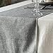 Hooqict Gray Table Runner 12 x 48 inch Elegant Polyester Farmhouse Table Runner for Wedding Dining Party Decorations Thanksgiving Bridal Party Supplies