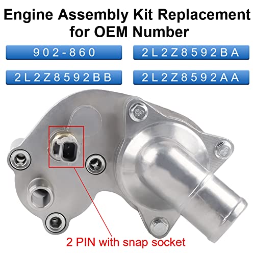 Image of 2L2Z8592BA Aluminum Thermostat Housing Compatible with 2002-2010 Explorer
