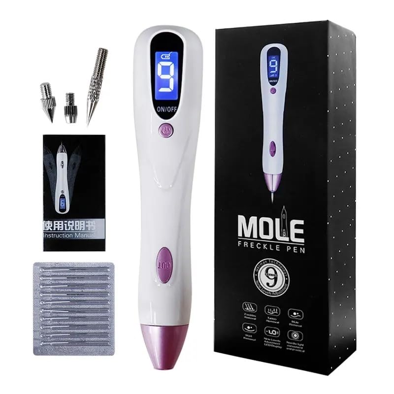 Abgrow Mole Removal Sweep Spot Laser Pen with 9 Strength Levels for Face Dark Spots, Freckles, Warts & Speckles