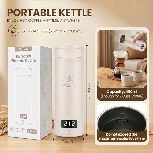 Image of Portable Electric Kettle for Travel(120V), 450ml, 4 Temperature Control