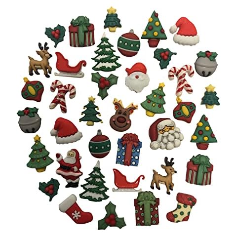 Buttons Galore Christmas Super Value Pack Craft Buttons, Red 50 Pack Cover