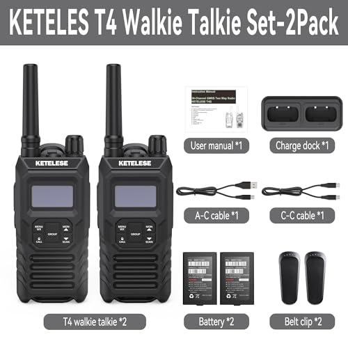 Ketelese T4 Walkie Talkies Long Range, IP67 Waterproof Two Way Radio - image 8