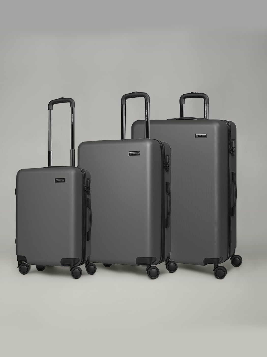 SMARTBOX Twarda walizka Edition 05 ABS 4 podwójne rolki, antracytowy, Set, Klasyczny | Edycja 05, 6 kolorów, 3 rozmiary i zestaw 3 sztuk, twarda obudowa ABS, zamek szyfrowy