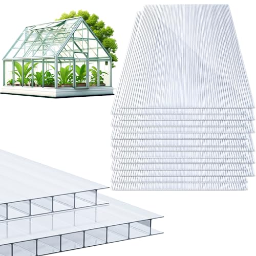 EINFEBEN Hohlkammerstegplatten für Gewächshaus Garten Treibhaus...