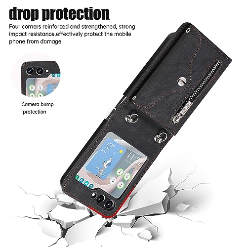 Housse en cuir de qualité pour Samsung Z Flip 5 chic et robuste