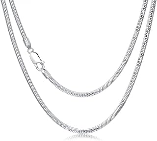 Snake Chain for Men 925 Sterling Silver Snake Chain Necklace for Men Women and Boys Lobster Clasp 1.5/2/3mm, 16-26 Inch