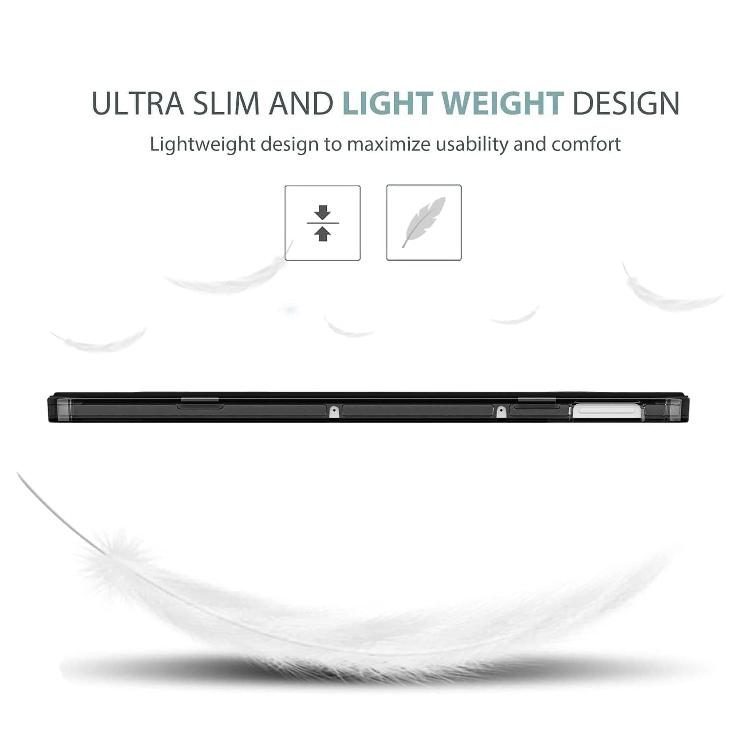 ProElite Case Cover for Lenovo Tab 10.1 inch 2025 Case, Smart Flip Case Cover for Lenovo Tab 10.1 inch 2025 Case Cover Translucent Back with Stylus Pen [Auto Sleep Wake Feature], Black — Amazon image 5