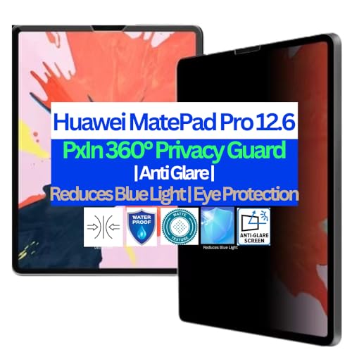 Image of Pxin Tablet Privacy Guard compatible with Huawei MatePad Pro 12.6 | Screen protector | Anti-Glare | Blue light filter | 360 degree Anti Spy | Eye Protection