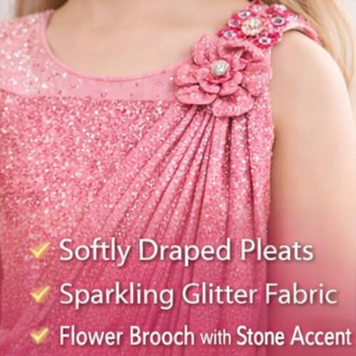 Image of Z Z D Fashion 7040 Trendy Party Sequin Work Full Length Gown Dress for Girls