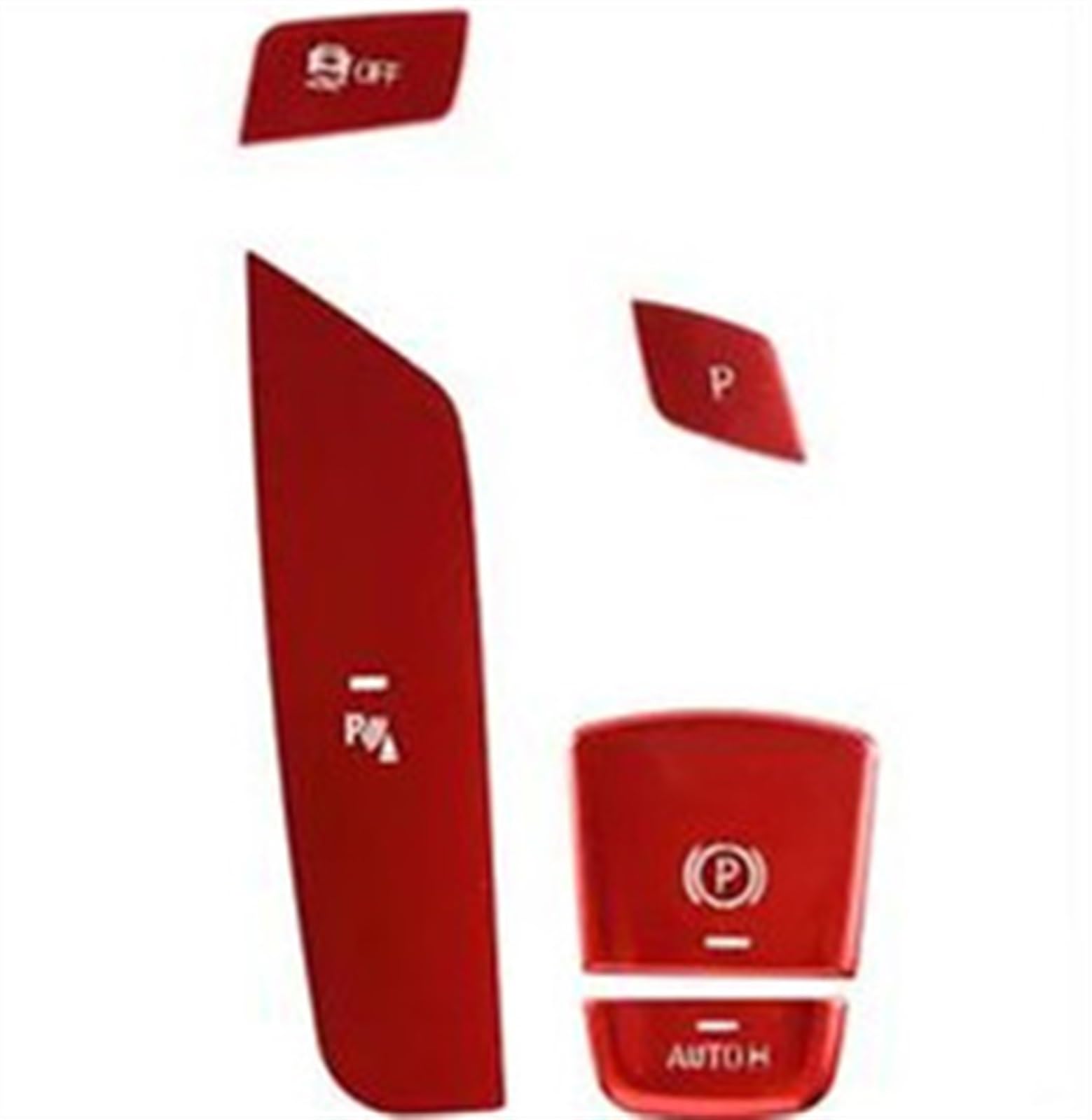 Qibbei Rosso Auto Interior Accessories Console Gearshift Multimedia Button Cover Decoration Sticker For 5 Series G30 G38 2018-2021 Stickers(Rosso)