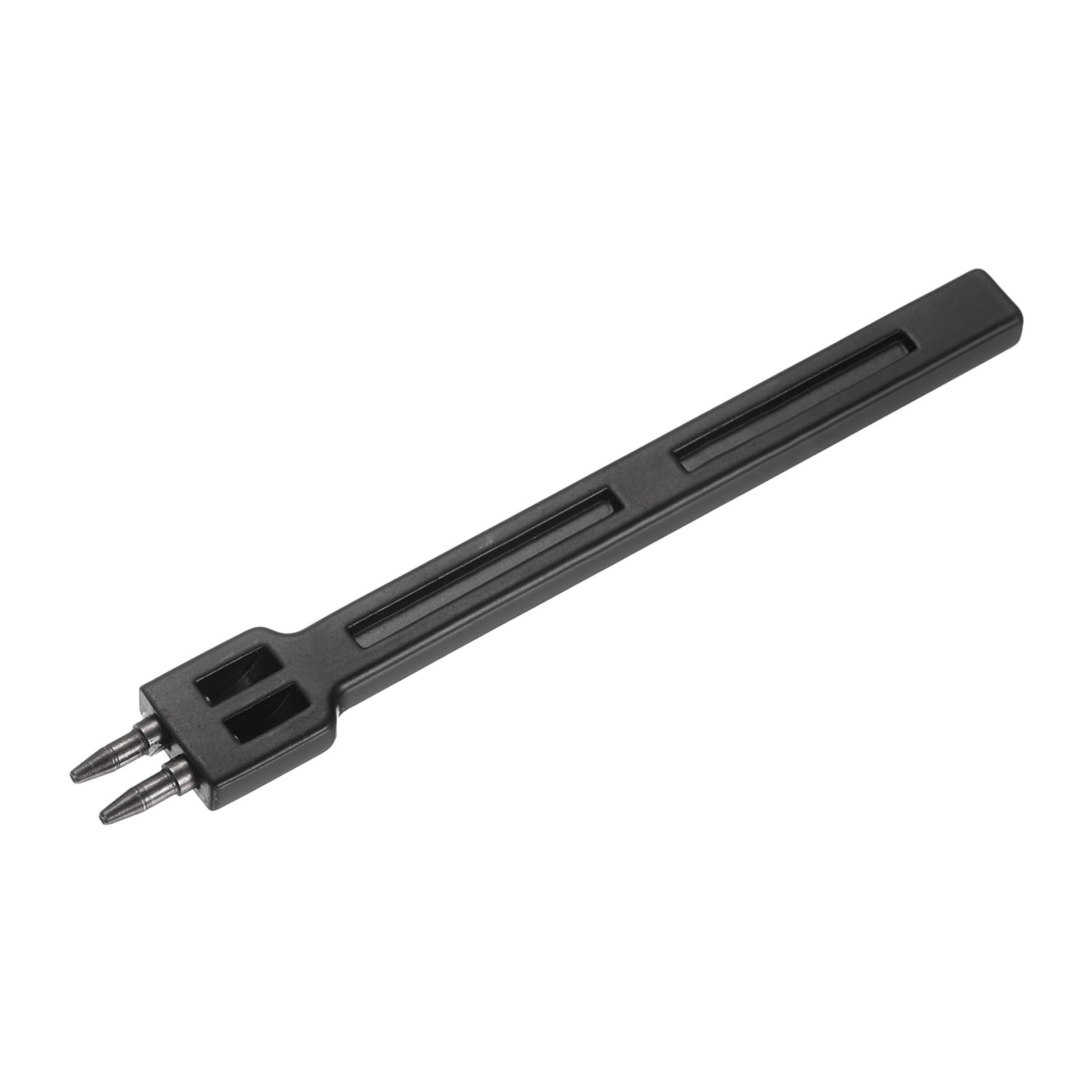 sourcing map Leather Stitching Punch 5mm 2 Prong Carbon Steel Leather Punch Hole Tool Stitching Chisel for DIY Craft Handbag Wallets Card Belt Holders Key Holder Belt, Black