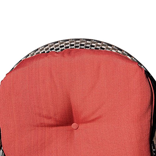 Sundale Outdoor Rocking Chair, Patio Wicker Rocker Chair With Olefin Cushions And Pillow, Rocking Lawn Chair Wicker Patio Furniture - Steel Frame, Brown, Red #TOP7