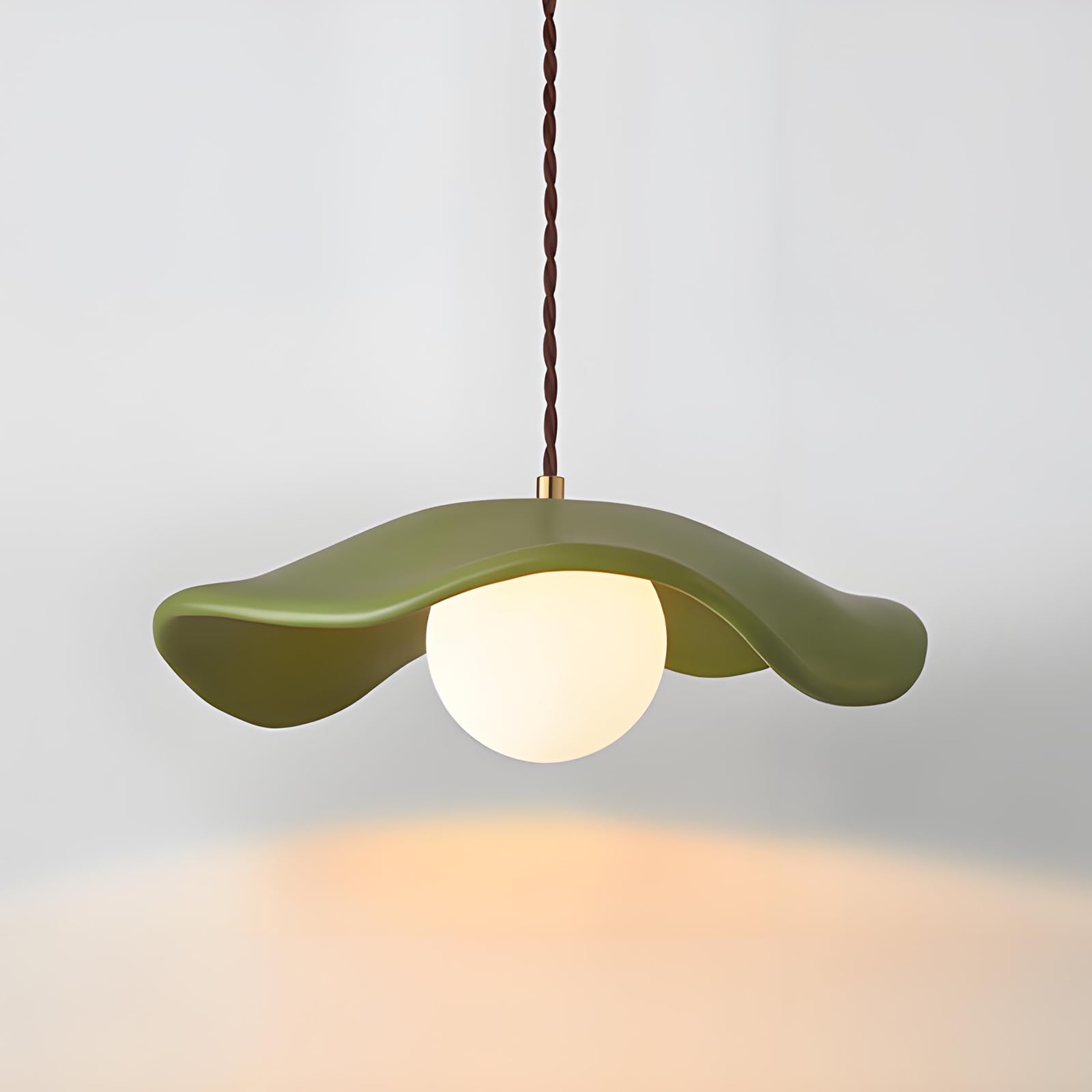 WLBHWL Wabi Sabi Pendant Lights,13.8in Modern Waves Pendant Light Resin Hanging Ceiling Lighting Fixture Modern Japandi Chandelier for Kitchen Island Dining Room Bedroom Hallway Restaurant Foyer