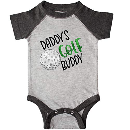 inktastic Daddy's Golf Buddy Infant Creeper 18 Months Heather and Smoke 3ac68