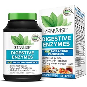 Zenwise Probiotic Digestive Multi Enzymes, Probiotics for Digestive Health, Bloating Relief for Women and Men, Enzymes…