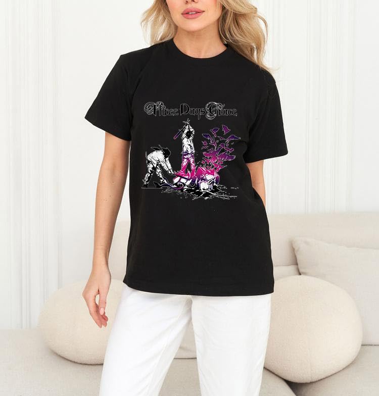 Three Music Days Grace T-Shirt Novelty Cotton T-Shirt Fashion Soft Shirts Gift for Her Or Him Short Sleeve Shirt Women4