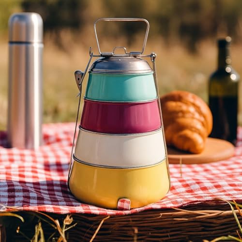 Elan Stainless Steel Tight lid Food Grade 4 Container Lunch Box |...