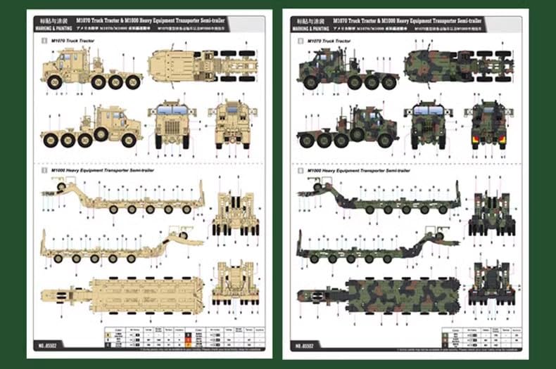 HobbyBoss 1/35 M1070 Truck Het Tractor Kit miniatura 3