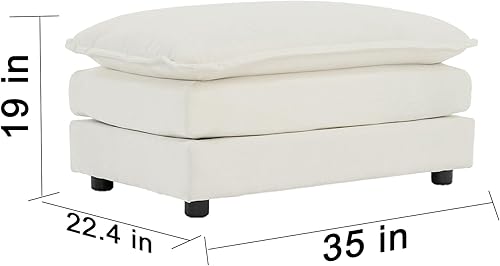 Miniatura 2 de U-Shaped Sectional Couches Sofa with Reversible Footrest, 5-Seater Modular Couch Convertible Corner Sofa Bed with 2 Ottomans, Modern Minimalist Soft