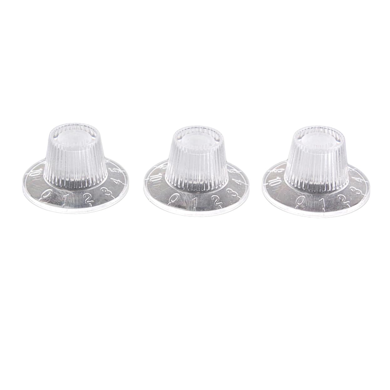 OFFSCH Set of 3 Transparent Knobs Guitar Volume Tone Control for Electric Bass Replacement Potentiometer Fit