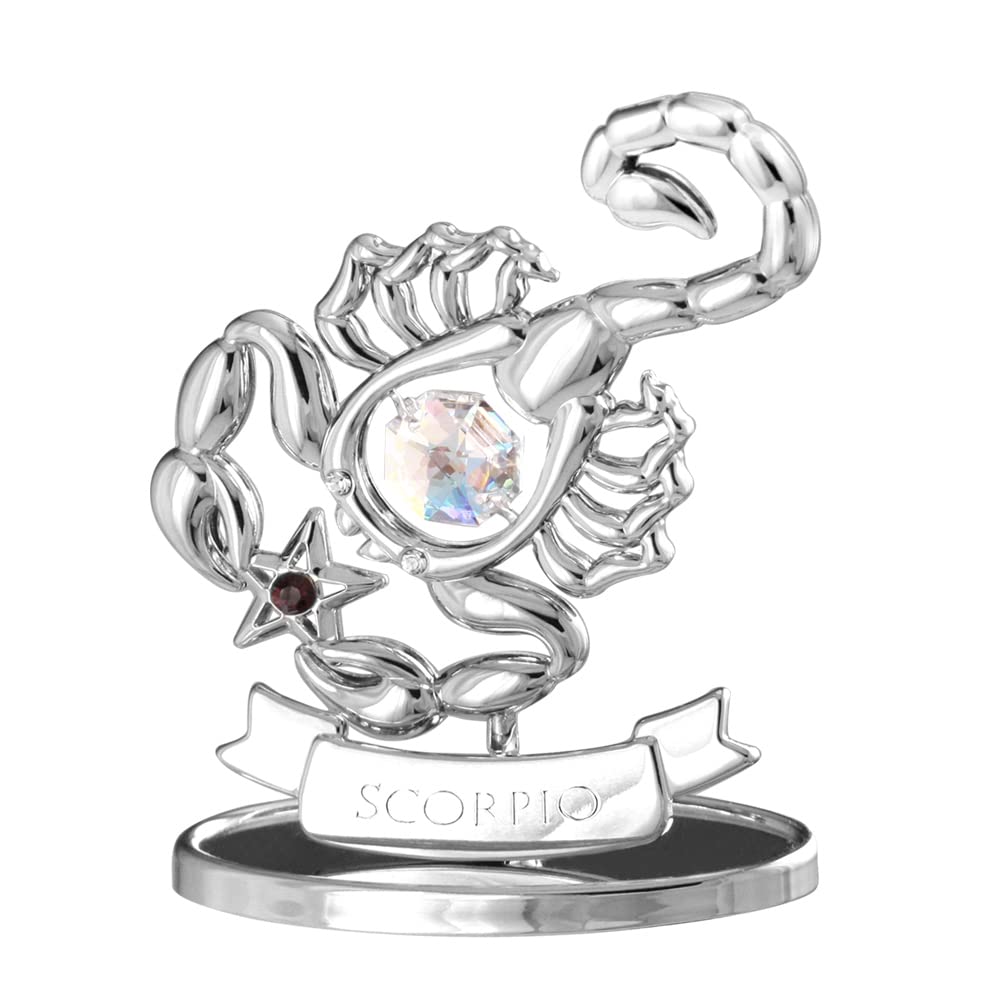 Cristal du Scorpion chromé CRYSTOCRAFT : éclat autrichien unique