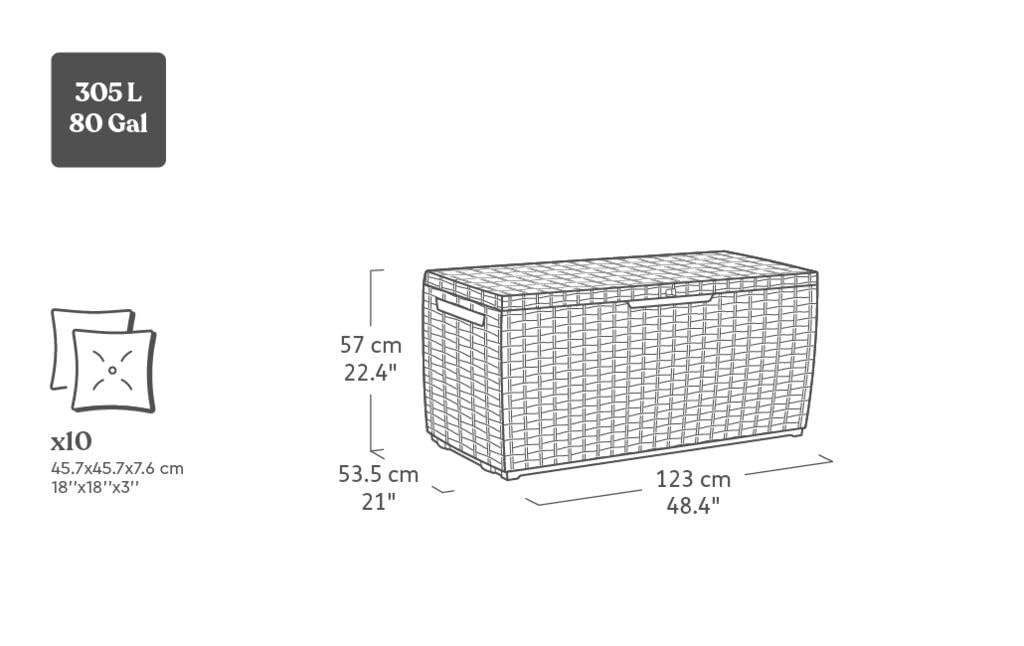 Keter Springwood Auflagenbox 305L