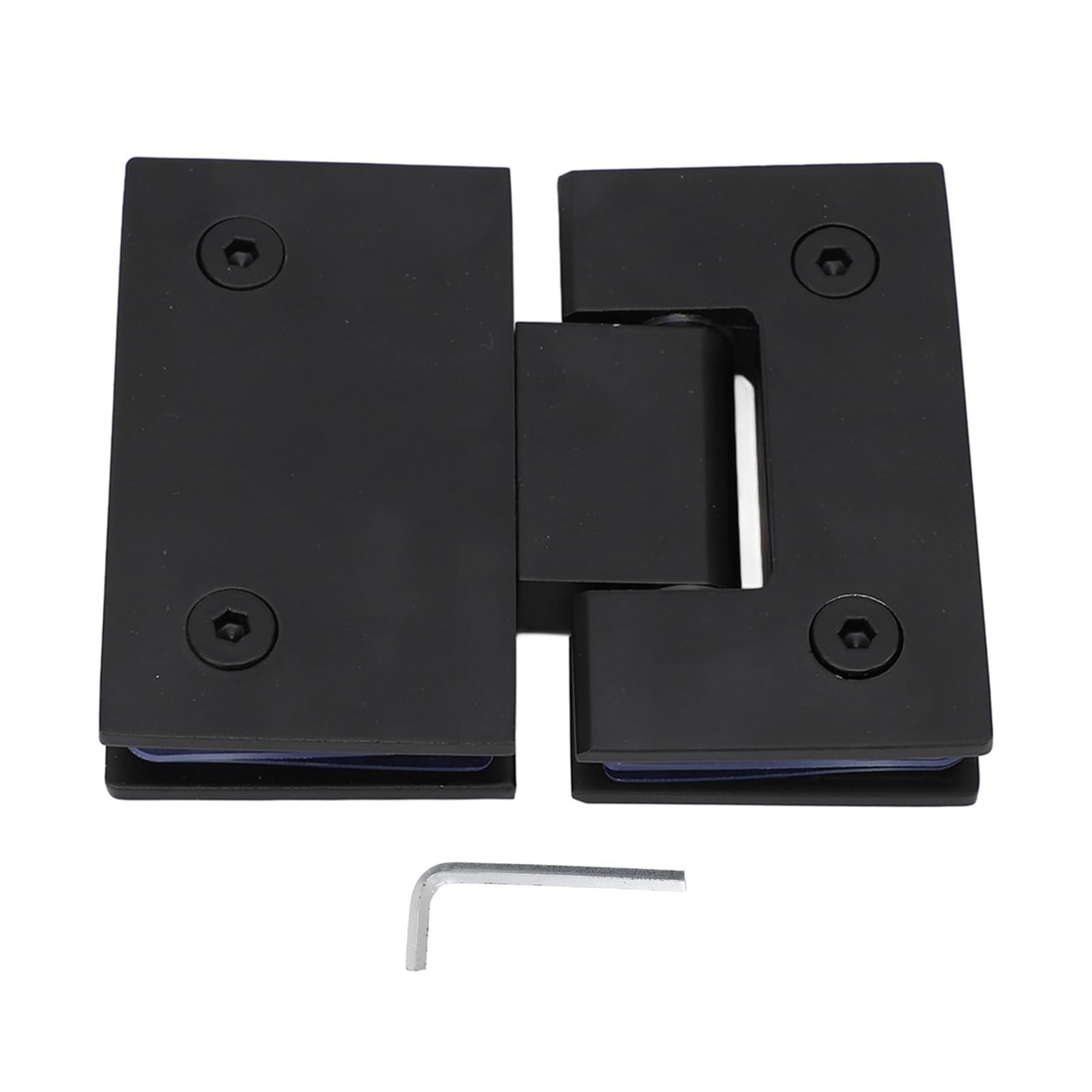 Wkfbifly Black Glass Shower Door Hinges 180 Degree Stainless Steel Heavy Duty For 5/16-1/2In 8Mm-12Mm Thick Frameless Doors