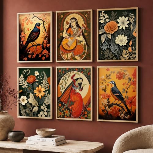 Image of kotart traditional wall art for wall hanging frames - Modern Art Digital Painting for Bedroom living room office Wall Decoration (19X25 inch)