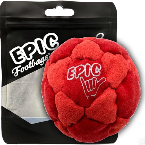 Epic Footbags Classic Foot Bag, Great Gift and Healthy Fun for Adults and Kids, Kickin' Fire