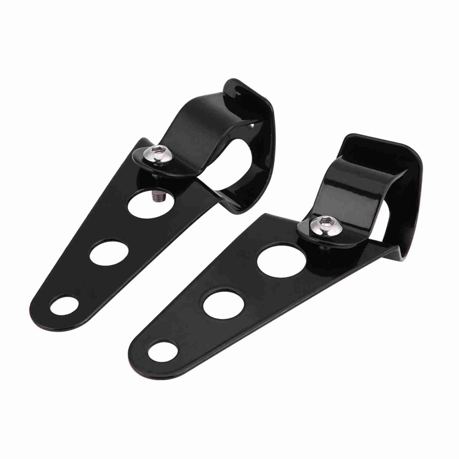 Sorandy Motorcycle Adjustable Headlight Mount Brackets Durable Fit for Fit for for - 2pcs Stainless Steel Mount Brackets for Motorcycles 28mm-34mm Fork Racer (Black)