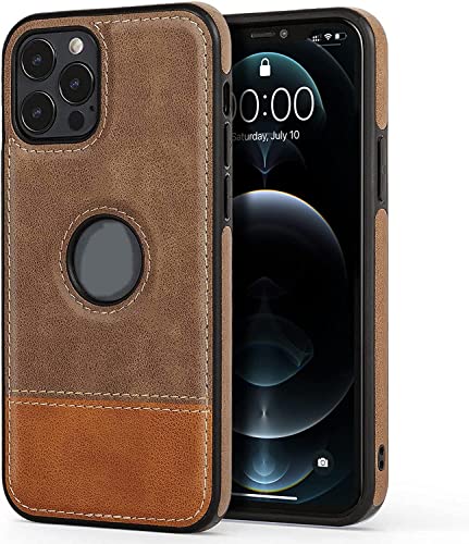 Coque en cuir iPhone 13 Pro gris luxe et protection antichoc intégrale