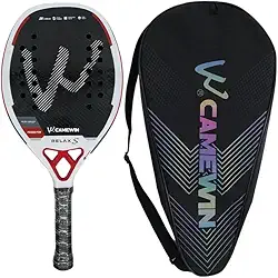 Raquete Beach Tennis Fibra De Carbono 3k Edição Especial - nucleo EVA Soft - Camewin - Nota Fiscal - Original produto no Brasil ((RELAX S PREDATOR))