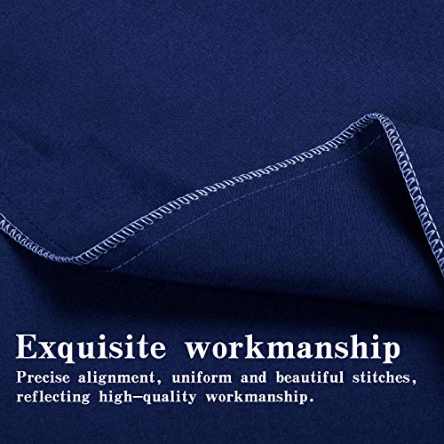 Image of NTBAY Queen Microfiber Flat Sheet, 90 x 102, Navy Blue