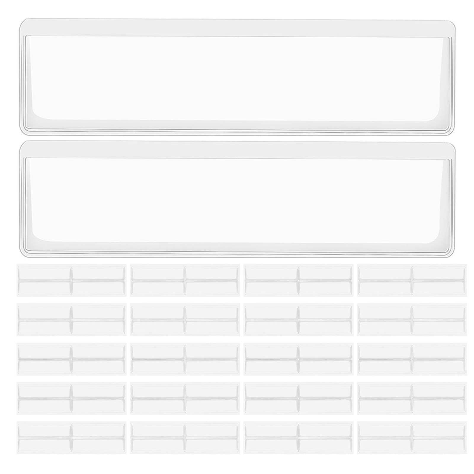 Zerodeko 100 fundas autoadhesivas transparentes para tarjetas de índice,