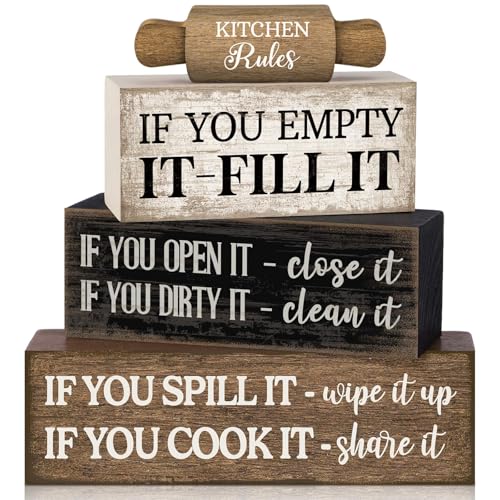 Kitchen Rules Wooden Signs
