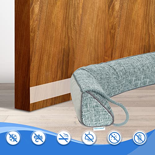 Nabowan 38" Weighted Under Door Draft Stopper -Triangular Door Draft Blocker With Hook Loops, Weather Stripping Noise Blocker #TOP4