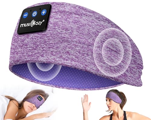 Image of MUSICOZY Sleep Headphones Bluetooth 5.4 Headband, Wireless Earphones Music Sleep Earbuds Sleeping Eye Mask with HD Stereo Speakers for Workout Running Travel Yoga, Ideal Gifts for Men Women Mom Dad