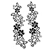 Produktbild Ausschnitt Spitzenkragen Spitzenborte Spitze Applikation Kleid DIY Weiße Blumenspitze Applikation Gestickt Guipure Hochzeit Spitzemotiv Patch - one size, Schwarz