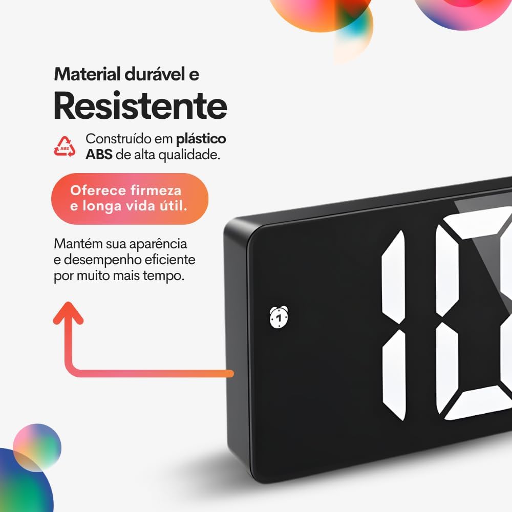 Relógio Digital Led Despertador Alarme de Mesa Brilho Ajustável Visor 12/24h Alimentação USB Para Casa Quarto Escritório Premium (Cores variadas) Relógio Digital Led Despertador Alarme de Mesa Brilho Ajustável Visor 12/24h Alimentação USB Para Casa Quarto Escritório Premium (Cores variadas)