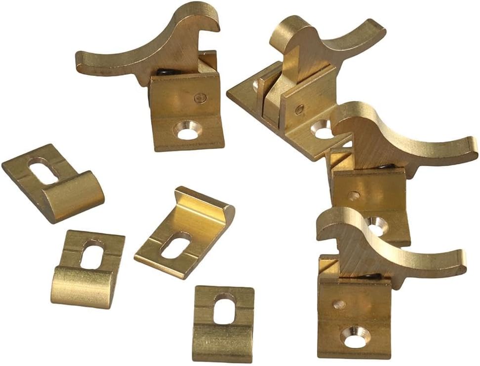Urjumpea 4 Pack Door Elbow Latch Heavy Duty Brass Door Window