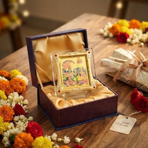 Image of Laxmi Narayan Idol for Car Dashboard, Decorative Hindu God Murti for Home, Office & Temple, Spiritual Gift Item