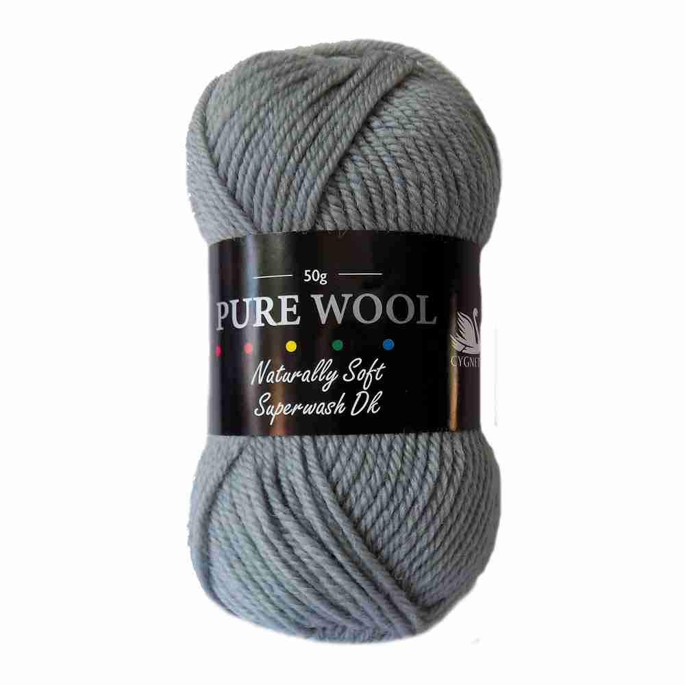Cygnet Grey Pure Wool Superwash Dk 198 - Light