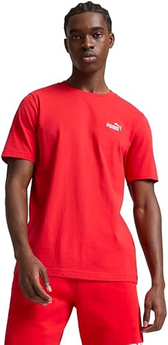 PUMA T-shirt Essentials avec petit logo pour homme, Pour tous les temps Redss25,