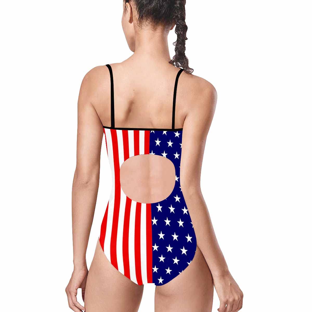 Custom Bathing Suit for Women July 4th USA Flag Slip Piece Swimwear XL