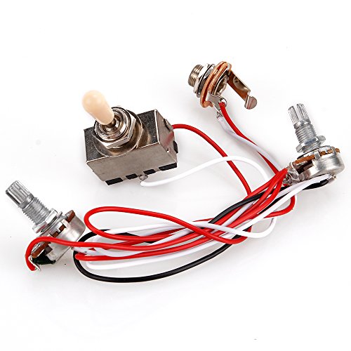 Interrupteur à bascule 3 voies + potentiomètres 500 K + faisceau de câblage pour guitare Humbucker LP 2 - Les Beatles, Paul McCartney, John Lennon, RIngo Starr, George Harrison Interrupteur à bascule 3 voies + potentiomètres 500 K + faisceau de câblage pour guitare Humbucker LP 2 – Image 7