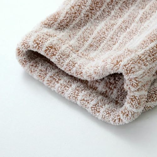 Peignoir à capuche unisexe à rayures peignoir de bain nuit confortable - 2