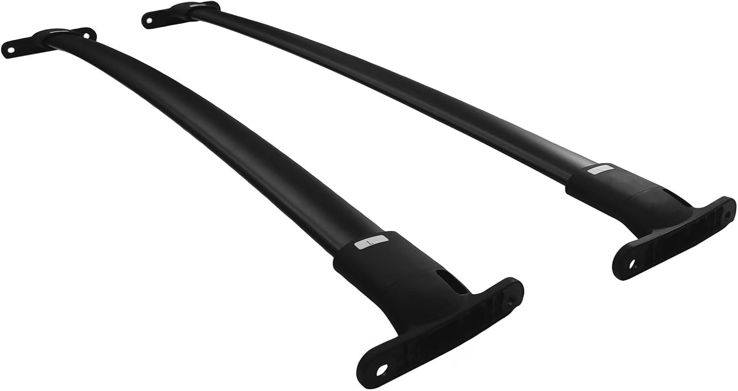 FREEMOTOR802 Roof Rack Cross Bars Fits 2016-2019 Ford Explorer, Black Aluminum Top Roof Rails Crossbars Cargo Bars Rooftop Luggage Carrier Pair